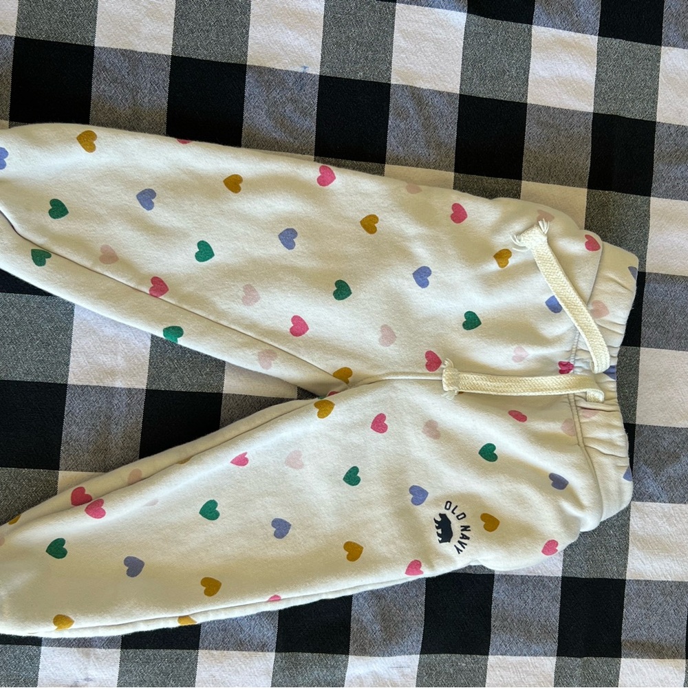 Colorful Heart Print Joggers - Old Navy